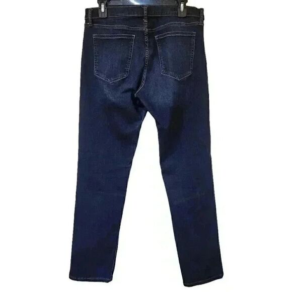 Banana Republic Women's Premium Denim Dark Wash Cotton/Poly/Spandex Slim Straigh - Picture 9 of 12